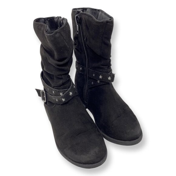 Wonder Nation Toddler Girls Classic Fashion Riding Boot, Black, Size 8 - Picture 1 of 11